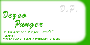 dezso punger business card